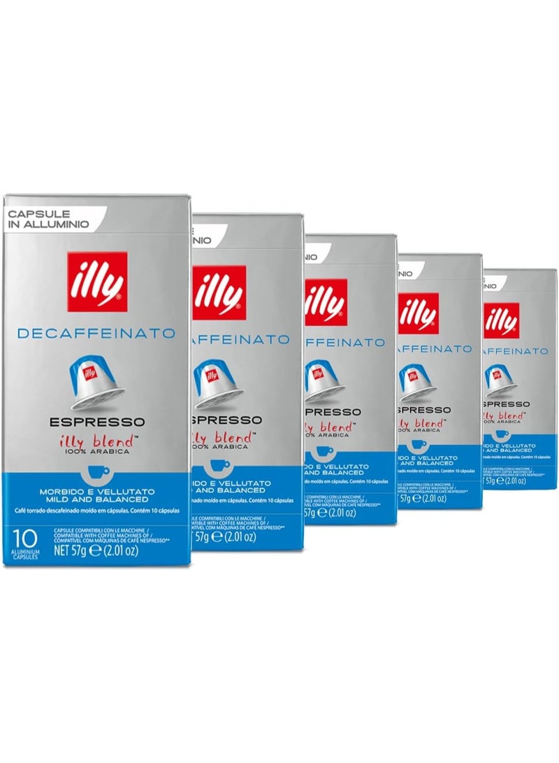 Illy 50 Capsules for Nespresso, Italian Coffee, Decaffeinated - Image 1